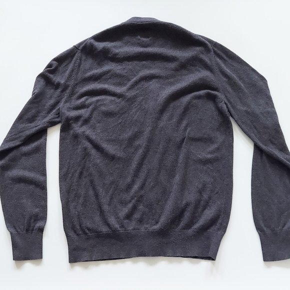 JF Ferrar Mens Medium Button Down Cardigan Sweater Gray Cotton Modal - Picture 5 of 5